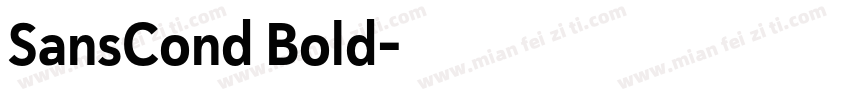 SansCond Bold字体转换